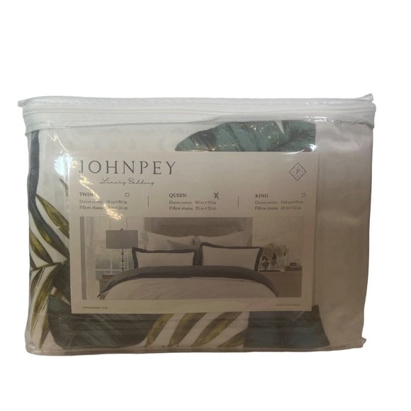 Duvet Cover Queen Set Luxury Microfiber Tropical 90x 90” Cover 2-Pillow Shams - Picture 6 of 9